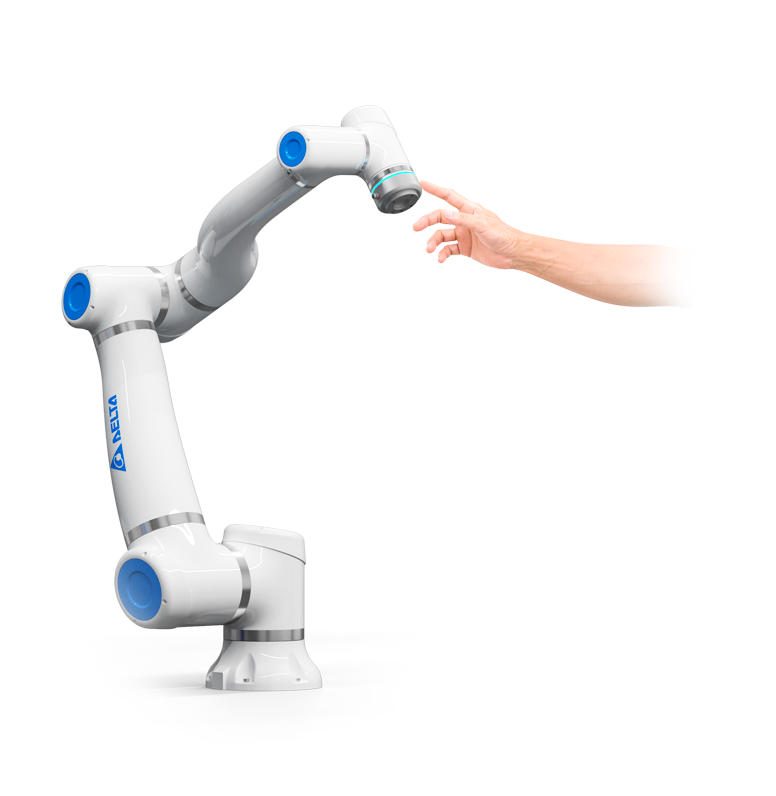 Cobot demonstrating Innovative Reflex Safety with human interaction.