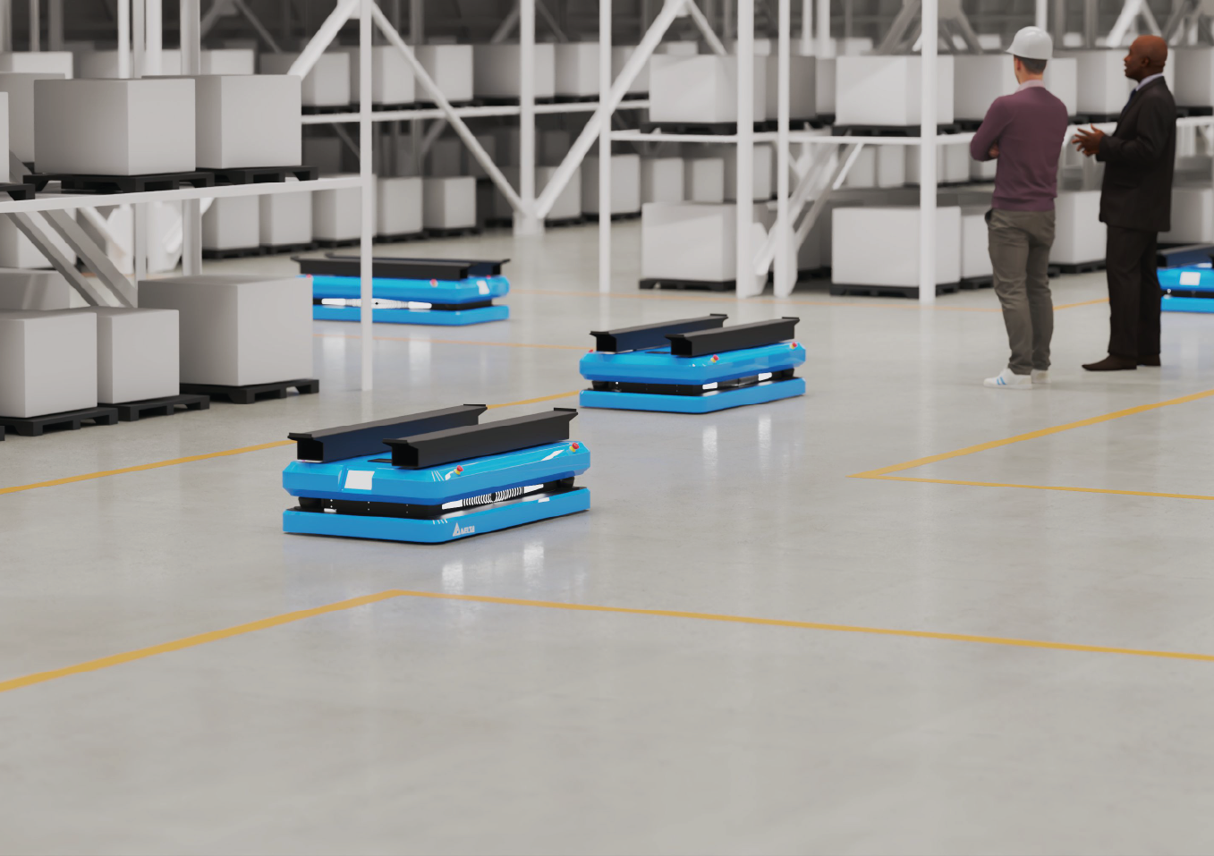 MAR operating in warehouse with safety scanning